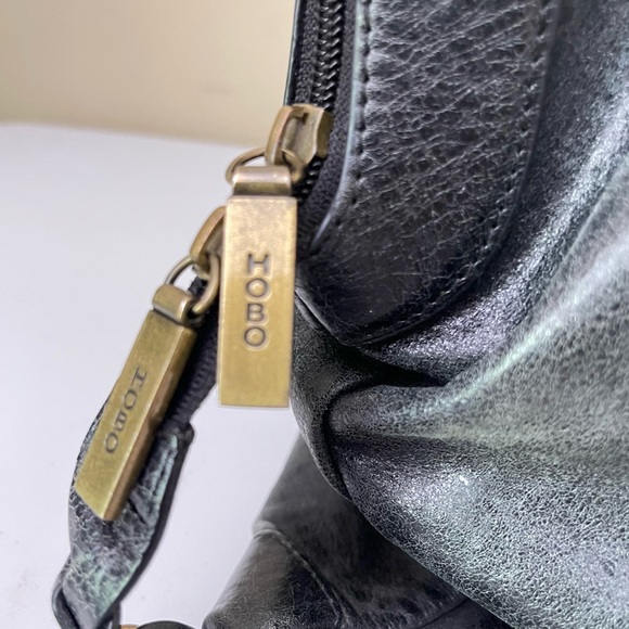Hobo International Black Leather Tote Shoulder Bag Purse - Picture 11 of 12